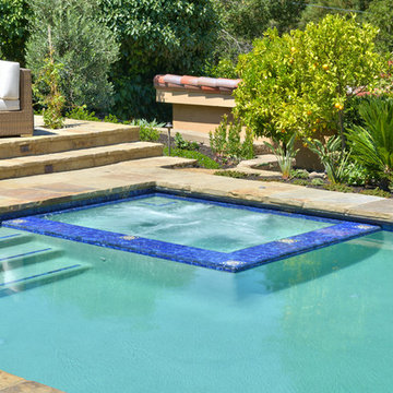 Orinda, Ca hillside auto cover pool & spa