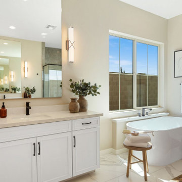 Elegant Ice Igloo Bathroom Remodel in Monrovia, CA