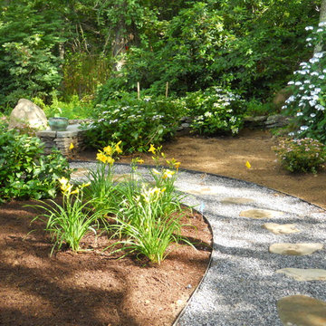 East Hampton formal landscape and woodland pathways