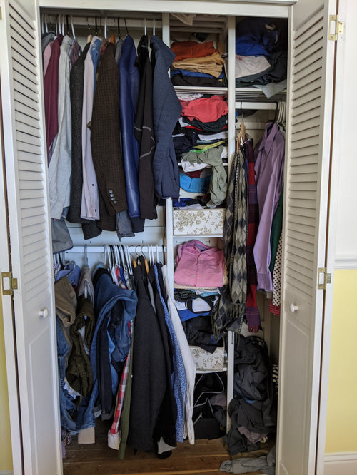 Help my husband better organize his closet!