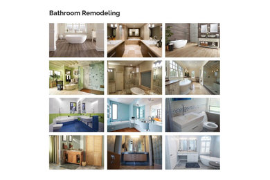 Example of a transitional bathroom design in Boston