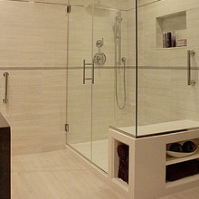 URBANA Shower base with seat