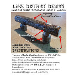 Adirondack Series, "Cabin Cut", 4" center, Cabinet Pull/Handle - Cabinet And Drawer Handle Pulls