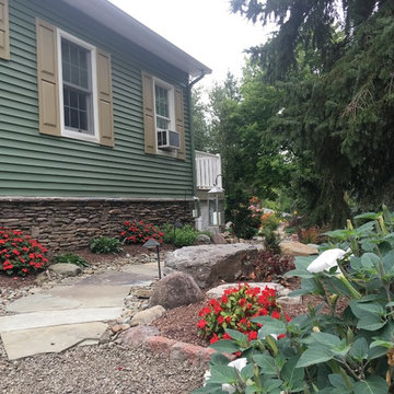 Backyard Landscape Renovation w/ Basalt Column Fountain