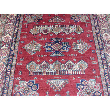 5x5 Square Handmade Red Fine Super Kazak Shirvan Oriental Rug