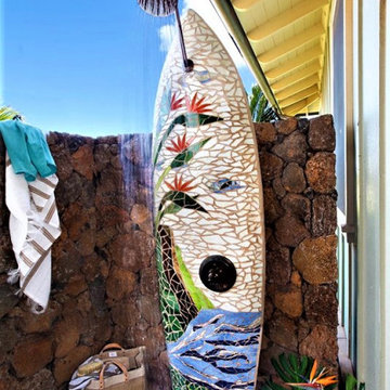 "Kai" Surfboard Shower, Kauai, HI