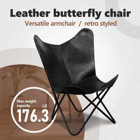 vidaXL Butterfly Chair, Versatile Utility 26" x 29.1" x 35.4", Black