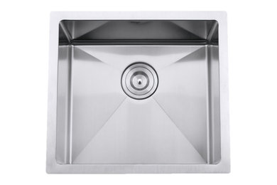 16" Single Bowl Stainless Steel Kitchen Sink S-309 - Pearl