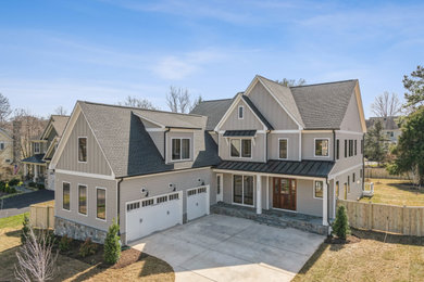 Example of a transitional exterior home design in DC Metro