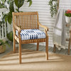 Sorra Home Salix Vintage Indigo Outdoor/Indoor Corded Chair Pad, Set of 2, 19x21