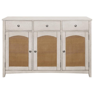 Coaster Kirby 3-drawer Wood Rectangular Server Natural and Rustic Off White