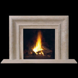 Melrose Stone Fireplace Mantel - Indoor Fireplaces