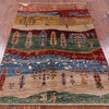 3' 11" X 5' 10" Tribal Persian Gabbeh Handmade Wool Rug - Q12293