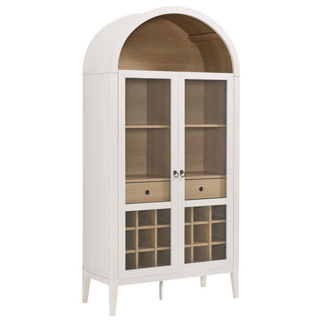 Nolan Arched Bar Cabinet, Ivory