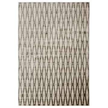 Abacasa Sonoma Mesilla Ivory, Light Brown Area Rug, 5x8