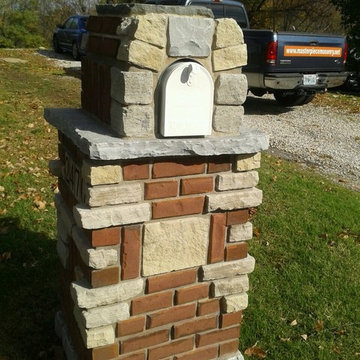 Stone and Brick Mailbox in Maryland Heights, Mo