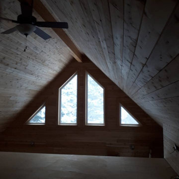 Cedar vaulted ceiling