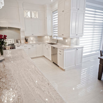 Transitional white kitchen