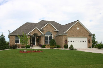 Transitional exterior home idea in Detroit
