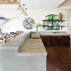 Kitchen Stone Islands (Mediterranean Style) - Kitchen Islands And Kitchen Carts