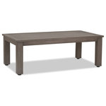 Sunset West Outdoor Furniture - Laguna Coffee Table - A re-imagination of materials, the Laguna collection from Sunset West embodies effortlessly stylish living. Crafted in lasting aluminum, with a hand-brushed finish to mimic real driftwood, Laguna captures a timeless look with modern sensibility - offering the look and feel of natural wood, with minimal maintenance.
