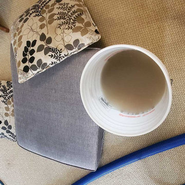 Upholstery Steam Cleaning of a Sofa Rocking Chair Arm Chair Foot Stool Cat Hair