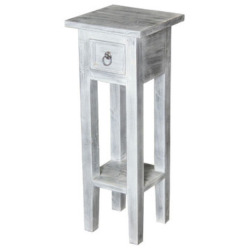 26.8 Inch End Table-White Wash Finish - Furniture - Table - 2499-BEL-3332196