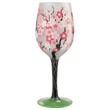 "Cherry Blossom" Wine Glass by Lolita