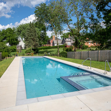 Barrington, IL Lap Pool with Interior Hot Tub