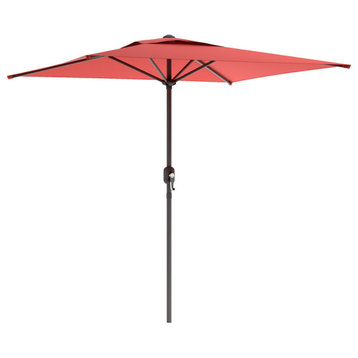 Corliving Square Patio Umbrella, Wine Red
