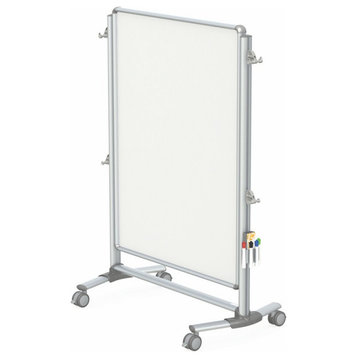Ghent's Ceramic 46" x 34" Nexus Jr. Partition 2-Sided Mag. Whiteboard in White