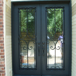 Clifton Wrought Iron Double Door - Front Doors