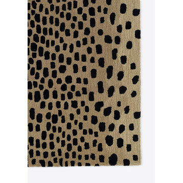 Erin Gates by Momeni Woodland Cheetah Beige Hand Tufted Wool Rug 3'6" X 5'6"
