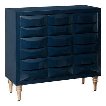 Madison Park Rubrix 3-Drawer Chest, Navy