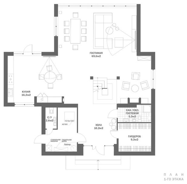 Современный План этажа by Snou Project