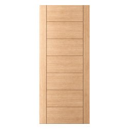 Dalton- Interior White Oak Door with Stiles and Horizontal Grooves (Engineered) - Interior Doors