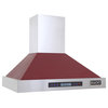 Kucht Professional 30" Stainless Steel Wall Mounted Range Hood in Red