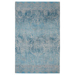 RugSmith - Blue Gradient Contemporary Modern Area Rug, 7'6"x9'6" - Add a modern twist to your room with this new area rug. The Blue 7'6" x 9'6" Gradient area rug is machine tufted with 100% nylon in India. Using a special printing and washing technique, this rug has the authentic look of a traditional wool rug at a far more affordable price. Due to the durable materials used in the construction process, this rug will have no shedding and is ideal for high foot traffic areas. The backside of this wonderful area rug is covered with half melanged cotton fabric for long lasting usability. With the help of our skilled artisans, the edges are hadn finished, adding a beautiful handmade touch to this area rug. Whether your home decor is Modern, Contemporary, Mid-Century, or Boho, this rug will complete your home!