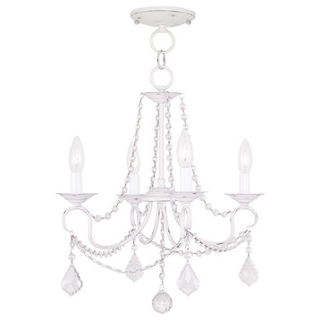 Pennington Convertible Chain-Hang and Ceiling Mount, Antique White