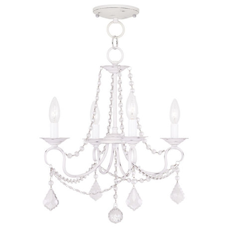 Pennington Convertible Chain-Hang and Ceiling Mount, Antique White