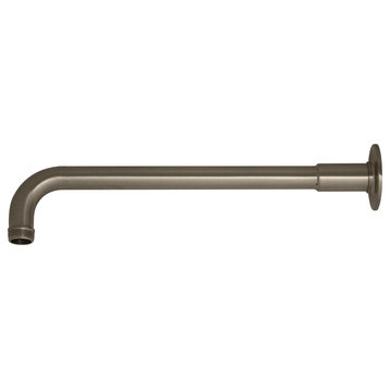 Showerhaus Solid Brass One-Piece Shower Arm, Brushed Nickel