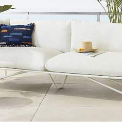 Pool Party White Sofa | CB2 - Baby And Kids