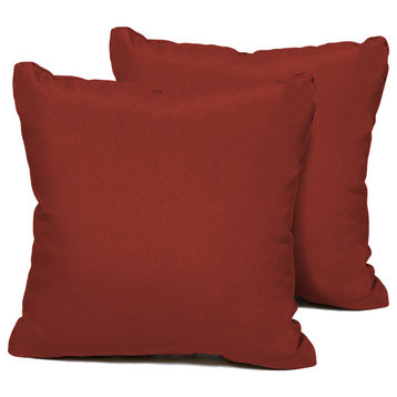 Square Outdoor Patio Pillows, Terracotta