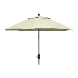 FiberBuilt Umbrellas LLC - Fiberbuilt Umbrellas 9 ft. Patio Umbrella in Natural with Champ Bronze Finish - Outdoor Umbrellas