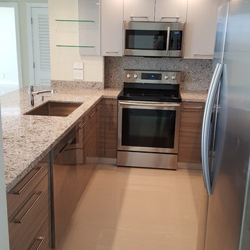 U-shape Kitchen Fable High Gloss White (Miami)