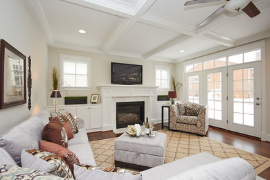 Inspiration for a craftsman family room remodel in DC Metro