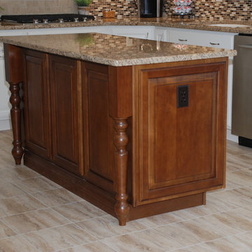 The Wright's kitchen island