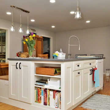 Monticello, IN. Haas Signature Collection. Unique Multi-Surfaced Kitchen