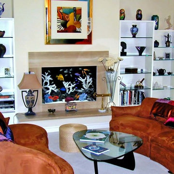 Custom Fireplace Aquarium