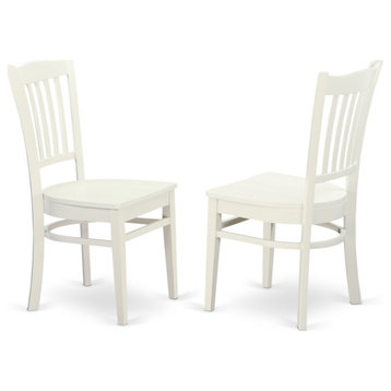 Groton Dining Chair With Wood Seat, Linen White Finish Set of 2